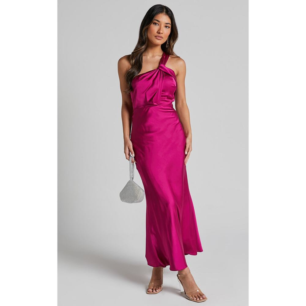 New Showpo Carmella Midi Dress One Shoulder Dress Size Medium MSRP $119 - Picture 2 of 7
